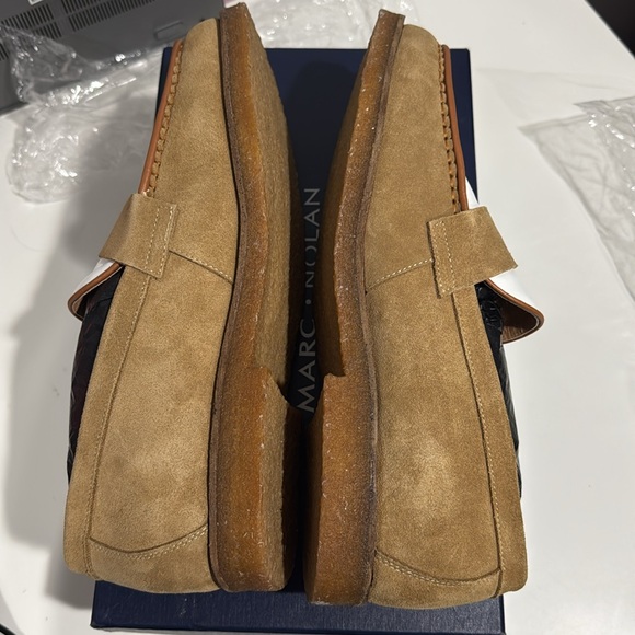 Marc Nolan Men\'s Tan Suede Loafers